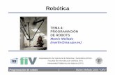 4 Programación de robots - poliformat.upv.es · Cortesía Fanuc. Problemática y ... Programación Automática o Manual Programación de robots 9 Martin Mellado DISA ... Sistema