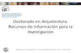 Doctorado en Arquitectura. Recursos de información para … · Consorcio Andaluz de Bibliotecas ... son tesis. DIALNET Biblioteca de Arquitectura. ... Información de calidad en