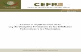 eecefp / 001 / 2016 Abril 27, 2016 - CEFP CámaraDiputados€¦ · en entidades federativas, municipios y sus respectivos entes públicos (Artículo 1). Las definiciones más relevantes