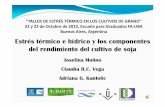 Estrés térmico e hídrico y los componentes del …€œTALLER DE ESTRÉS TÉRMICO EN LOS CULTIVOS DE GRANO” 22 y 23 de Octubre de 2012, Escuela para Graduados FA-UBA Buenos Aires,
