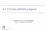 3.13.1 Circuitos aritmético Circuitos aritmético--lólógicosserdis.dis.ulpgc.es/~gii-fc/material_clases_teoria/Tema3/Tema3_1... · LatabladeverdaddeestecircuitopuedededucirseapartirdelasLa