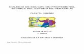 COLEGIO DE EDUCACION PROFESIONAL TECNICA … · Whitten, K., Gailey K. Química General. México, Edit. Mc-Graw Hill., 1999. Colegio de Educación Profesional Técnica del Estado
