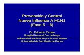 Prevención y ControlPrevención y Control Nueva Influenza A ... · Pilares de la estrategia nacionalPilares de la estrategia nacional • Preparación y comunicación: • Asignación