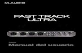 Fast Track Ultra | Manual del usuario - Soporte y Recursos · Las entradas de tipo combo XLR/TS del panel frontal aceptan señales balanceadas o no balanceadas con nivel de micrófono