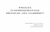 PROCÉS D’APRENENTATGE MUSICAL DEL CLARINET · INS Joan Brudieu PROCÉS D’APRENENTATGE MUSICAL DEL CLARINET TR 2016-17 . RESUM . diferents nivells de coneixement musical.