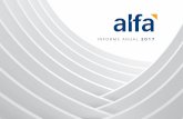 INFORME ANUAL 2017 - alfa.com.mx · 2 ALFA es una empresa que administra un portafolio de negocios diversificado: Sigma, compañía multinacional líder en la industria de alimentos