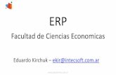 Facultad de Ciencias Economicas · Definición y alcances ... • Capacidad para concretar la reingeniería de procesos. ... El ERP y la Reingenieria .