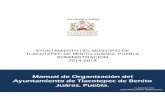Manual de Organización del Ayuntamiento de Tlacotepec de … · Manual de Organización del Ayuntamiento de Tlacotepec de Benito ELABORADO POR: CONTRALORIA MUNICIPAL . ABRIL 2017