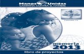 2013 - manosunidas.org · manos unidas 1 p pel ecologico proyectos aprobados en el ejercicio 2013 África angola ang/63858 (*) cubal. milagros moreno rehabilitaciÓn del pabellÓn
