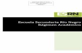 Escuela Secundaria Río Negro Régimen Académico 1... · 3 26.206 y la Ley Orgánica de Educación F Nº 4819 de la provincia de Río Negro plantean, entre otras cuestiones, la obligatoriedad