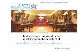Informe anual de - congresogto.gob.mx · 1 CONTROL (ENFOQUE PREVENTIVO) ... El artículo 252 fracción V de la ley Orgánica del Poder Legislativo del Estado Libre y Soberano de Guanajuato,