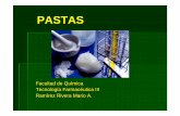 PASTAS - afam.org.ar · Definición: Preparaciones semisólidas Consistencia blanda Elevado porcentaje (40-50%) de polvos absorbentes; dispersados en uno o varios