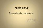 APRENDIZAJE - Sociedad Argentina de Investigación y ... - neurociencia Y... · Eric Kandel • Científico ... cerebro se relaciona con la conducta y el aprendizaje. ... psicológico