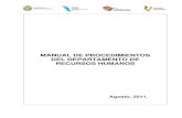 MANUAL DE PROCEDIMIENTOS DEL de procedimientos/MANU · Manual de Procedimientos Índice Presentación
