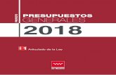 PRESUPUESTOS GENERALES 2018 - madrid.org · A-4. UNE. MOD. 37 - 2 - D E C I S I Ó N Comunidad de Madrid . EXPOSICIÓN DE MOTIVOS . I . Los Presupuestos Generales de la …