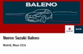 Nuevo Suzuki Baleno³n Prensa Baleno... · Suzuki Baleno – Equipamiento GL ... PVP FINAL 10.905 13.505 12.005 13.805 15.305 Incluye precio de transporte (298 ...