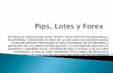 En forex se utiliza el pip como punto para calcular las … · El lote en forex En el mercado forex el lote representa la cantidad de divisa comprada o vendida en una transacción