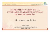 Julio 2009 Ing. Camilo A. Cardona Agudelo AMS GROUP · 2017-01-06 · IMPLEMENTACIÓN DE LA CONFIABILIDAD OPERACIONAL DESDE EL DISEÑO. Ing. ... REFERENCIA (ISO 14224 / Norsok-008)
