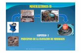 CAPITULO I PRINCIPIOS DE LA FLOTACIÓN DE MINERALESgeolay.cl/minas2/proc-min/segundaprueba/Flotacion.pdf · operaciones unitarias principales y auxiliares, cuyo ... el procesamiento
