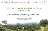 Taller de capacitación sobre proyecto NAMA - café · Ventajas y desventajas de la Adaptación ... ecosistemas de forma directa o indirecta. Tomado de Camacho Valdez y Ruiz Luna,