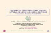 Fundamentos de Mecánica Computacional. …caminos.udc.es/.../221/...CamposEnMediosContinuos.pdf · fundamentos de mecÁnica computacional. introducciÓn: campos en medios continuos