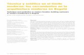 Técnica y estética en el límite moderno: los … · arquitectura en la Bogotá moderna: revisión de la técnica en la arquitec-tura entre las décadas del cincuenta y el setenta