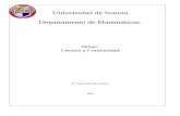 Universidad de Sonora Departamento de Matemáticas.jldiaz/Documents/Limites/Notas Lim-Cont.pdf · Límites y Continuidad de funciones 1. EL PROCESO DEL LÍMITE Mediante gráficos