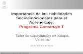Importancia de las Habilidades Socioemocionales para el ... · SUBSECRETARÍA DE EDUCACIÓN MEDIA SUPERIOR 1 Taller de capacitación en Xalapa, Veracruz Importancia de las Habilidades