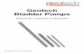 Geotech Bladder Pumps - spanish.geotechenv.comspanish.geotechenv.com/manuals/geotech_dedicated_bladder_pumps... · ... cuando este en la boca del pozo, conecte la línea de aire en