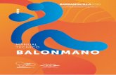 MANUAL TÉCNICO BALONMANO - …barranquilla2018.com/.../2018/01/B2018_Manual_Tecnico_Balonmano.… · 4 Manual Técnico Balonmano AUTORIDADES DEPORTIVAS COMITÉ EJECUTIVO NOMBRE POSICION