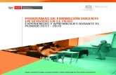 Programas de formación docente en servicio en el Perú ...unesdoc.unesco.org/images/0026/002609/260916s.pdf · 1.1. Secuencia de intentos y desencuentros 11 1.2. Perú: un largo