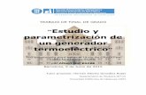 Estudio y parametrización de un generador … · TRABAJO DE FINAL DE GRADO “Estudio y parametrización de un generador termoeléctrico” TFG presentado para optar al título de