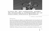 Crisis de las reformas, poder de mercado y mitigación …2008/art_003.pdf · En tanto que Venezuela, ... del sistema eléctrico7. ... ma Eléctrico Interconectado Nacional (SEIN)