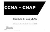 Capítulo 3: Las VLAN · 3 Profesor: Eduardo Collado Cabeza Capítulo 3 Cisco CCNA -CNAP Panorámica de las VLAN • Una VLAN es un agrupamiento lógico de usuarios o dispositivos