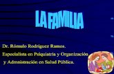 Dr. Rómulo Rodríguez Ramos. Especialista en … familia.pdf · para resolver el problema? ... Estrategia es definir el uso de “ X " recursos para manejar “ Y " problemas y lograr