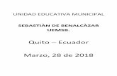 UNIDAD EDUCATIVA MUNICIPAL - … · Quito – Ecuador Marzo, ... PERÍODO JULIO 2016-NOVIEMBRE 2017 Pág.1 de 3 ... Completar el portafolio docente con todos los