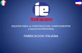 FABRICACION ITALIANA - italequipos.comitalequipos.com/pages/pdfs/ItalEquipos Equipo de Seguridad.pdf · • Norma de Referencia: NTC 1584 y NTC 1733 • Nuestros respiradores son
