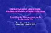 METODOS DE LIMPIEZA. VALIDACION Y …ilsimesoamerica.org/.../14/2017/12/C.-Rica-2017_Gonzalez_PPT2.pdf · BPM para Gestión de Alérgenos Instituto Nacional de Tecnología Agropecuaria