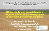 Eficiencia de uso de nutrientes y mejores prácticas de ...lacs.ipni.net/ipniweb/region/lacs.nsf/0... · 3500 BoliviaBolivia +0 kg/ha/año +0 kg/ha/año ... Rotacióndec lti osn de