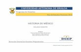 HISTORIA DE MÉXICO - dgep.uas.edu.mxdgep.uas.edu.mx/programasnocturna/SEMESTRE2/12.pdf · UNIVERSIDAD AUTÓNOMA DE SINALOA Programa de Estudios Plan de Estudios Nocturno 2016 HISTORIA