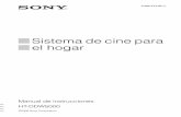 Sistema de cine para el hogar - Sony eSupport - … · (página 64, 65). H INPUT MODE Púlselo ... señales DTS de 96 kHz/24 bits. Nota Si reproduce un disco en ... decodificador