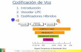 1. Introducción 2. Vocoder LPC 3. Codificadores Híbridosphysionet.cps.unizar.es/~eduardo/docencia/ticrm/Tema_6... · PCM G.711 64 kb/s, ADPCM G.721 32 kb/s ... Decodificador/Codificador
