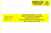 MEMORIA DE ACTIVIDADES AMNISTÍA … · El grupo de Amnistía Internacional de Albacete salió a la calle el sábado 8 de noviembre para ... celebró el IX Ciclo de Cine y ... documental