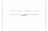 Capítulo 1. CAPITALIZACIÓN SIMPLE - …estudiandotributario.es/attachments/article/51/Curso de Matematicas... · financieras con duración igual o menor al año. 1.1.2 Cálculo