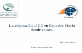 La adaptación al CC en Ecuador. Hacia donde vamos.unfccc.int/files/adaptation/adverse_effects_and_response_measures... · 26 26.5 1931 1935 1939 1943 1947 1951 1955 1959 1963 1967