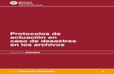 Protocolos de actuación en caso de desastres en los … · Protocolos de actuación en caso de desastres en los archivos Carme Bello Urgellès Àngels Borrell Crehuet Colección_Estudios