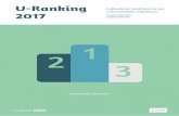 U-Ranking - ifuturo.org · RESULTADO COMPARADO DE LAS UNIVERSIDADES PÚBLICAS Y PRIVADAS 4.9. U-RANKINGS 2016 Y 2017 ... entre los rankings actuales y la empleabilidad de las universidades?