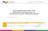 Coordinación de Modernización e Innovación Municipal · Realiza tarjeta informativa sobre los procesos de implementación del programa, explicando los pormenores y ventajas del