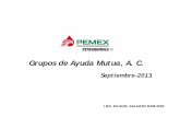 Grupos de Ayuda Mutua, A. C. - ptq.pemex.com · Coordinar y elaborar la planificación de las acciones para la atención de una emergencia regional, donde pudiera ser afectada la