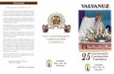 triptico valvanuz v2 MaquetaciÛn 1 valvanuz v2.pdf · ejemplo que va dejar el año 2015. + Que nuestra Madre la Virgen de ... Fotografía sobre los actos organizados por la Cofradía